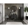 Mexen Orio armoire de salle de bains 80 cm avec lavabo Otis, 2 tiroirs, noir mat - 91A10-08047-2-BFF71-W18M71