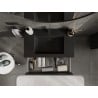 Mexen Orio armoire de salle de bains 80 cm avec lavabo Otis, 2 tiroirs, noir mat - 91A10-08047-2-BFF71-W18M71
