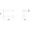 Mexen Loop support de papier toilette, blanc - 70A71023-20