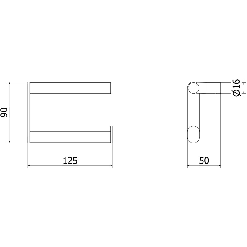 Mexen Loop support de papier toilette, or brossé - 70A71023-55