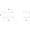 Mexen Loop support de papier toilette avec étagère, or brossé - 70A71022-55