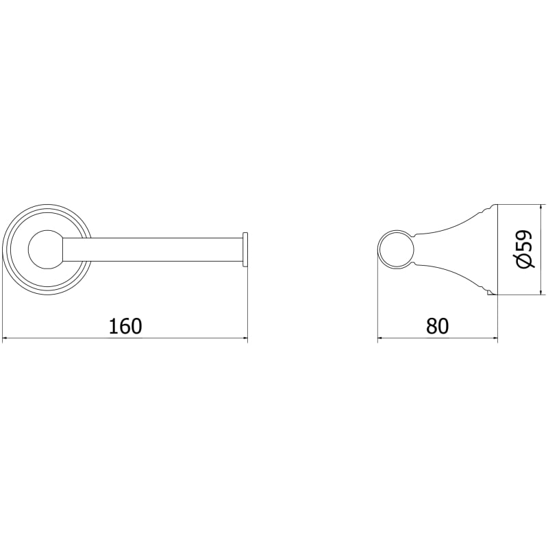 Mexen Lusso support pour papier toilette, or brossé - 70A16825-55