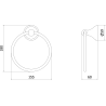 Mexen Lusso porte-serviette, chrome - 70A16831-00
