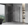 Mexen Mist T cabine de douche battante 115 x 100 cm, transparent, noir - 8A4T-115-100-70-00
