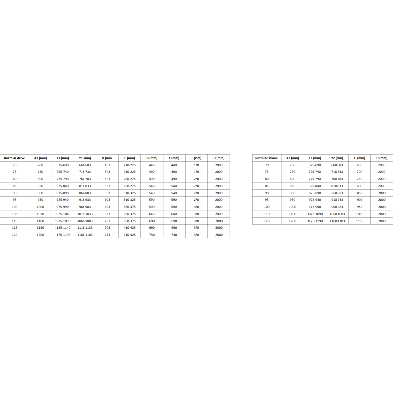 Mexen Mist T cabine de douche pivotante gauche 120 x 110 cm, grille noire, noir - 8A4T-120-110-70-77-L