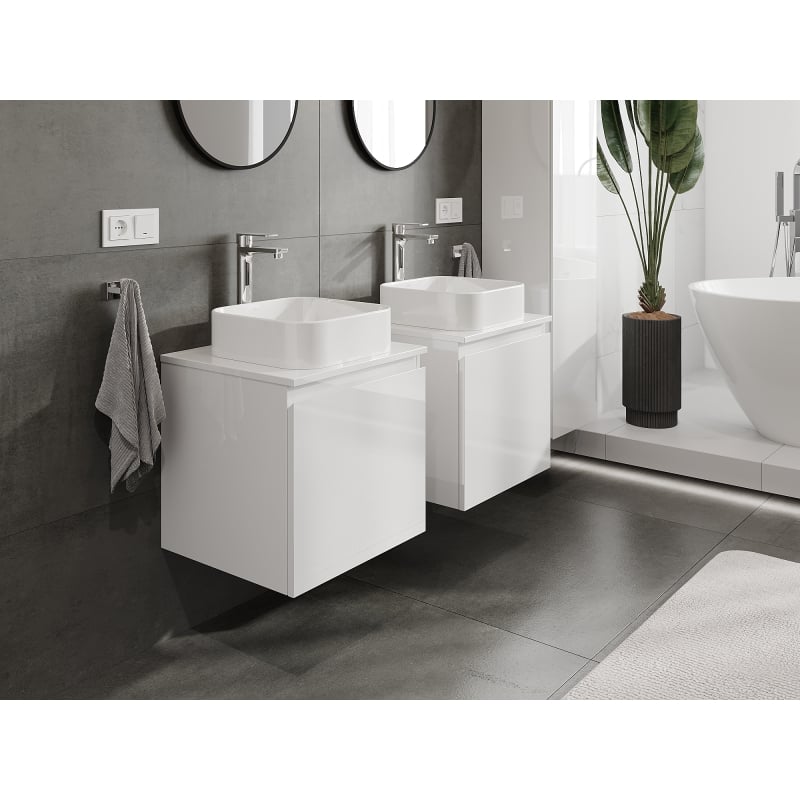 Mexen Orio armoire de salle de bain sous-lavabo 50 cm, 1 tiroir, blanc brillant - 91A10-05047-1-BF00
