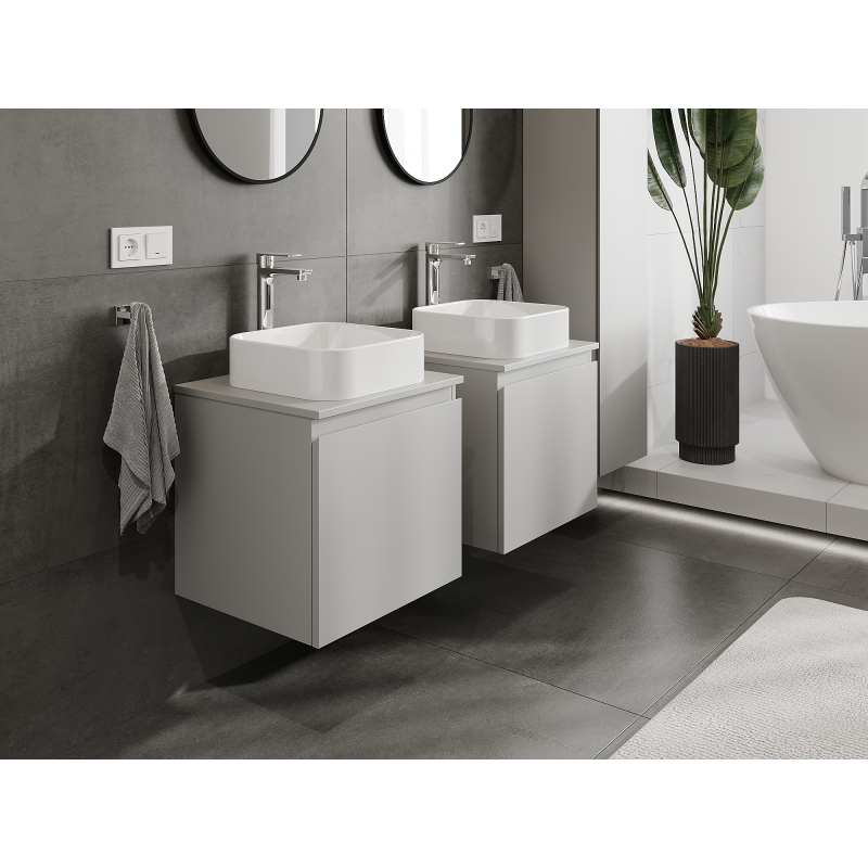Mexen Orio meuble de salle de bain sous lavabo 50 cm, 1 tiroir, gris mat - 91A10-05047-1-BF62