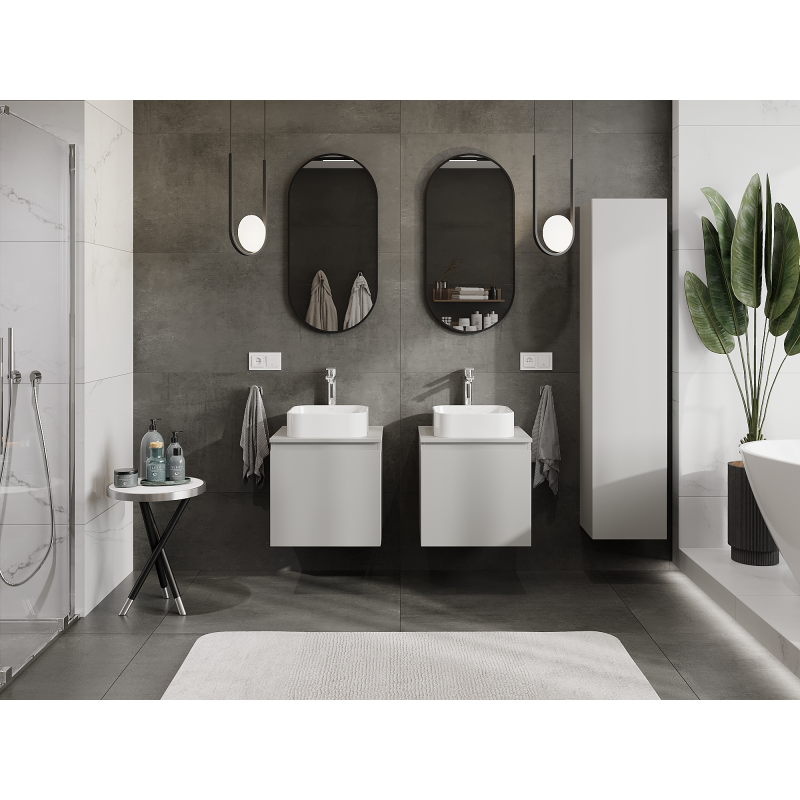 Mexen Orio meuble de salle de bain sous lavabo 50 cm, 1 tiroir, gris mat - 91A10-05047-1-BF62