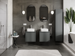 Mexen Orio meuble de salle de bain sous lavabo 50 cm, 1 tiroir, graphite mat - 91A10-05047-1-BF66