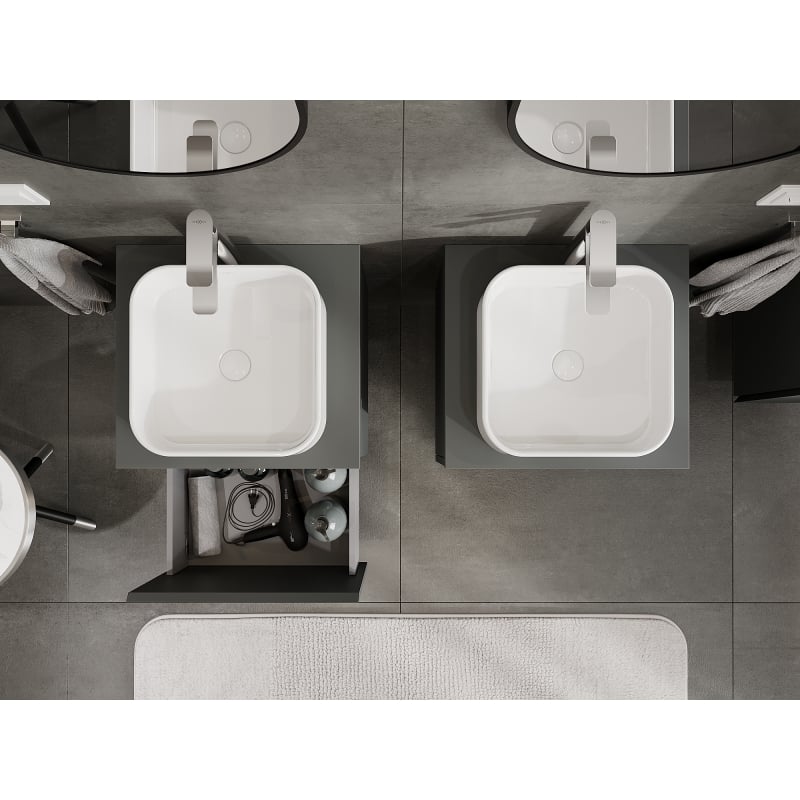 Mexen Orio meuble de salle de bain sous lavabo 50 cm, 1 tiroir, graphite mat - 91A10-05047-1-BF66