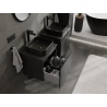 Mexen Orio meuble de salle de bains sous lavabo 50 cm, 1 tiroir, noir mat - 91A10-05047-1-BF71
