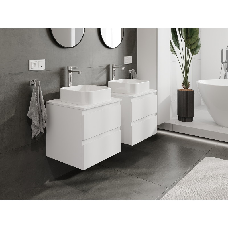 Mexen Orio meuble de salle de bains sous-lavabo 50 cm, 2 tiroirs, blanc mat - 91A10-05047-2-BFF01