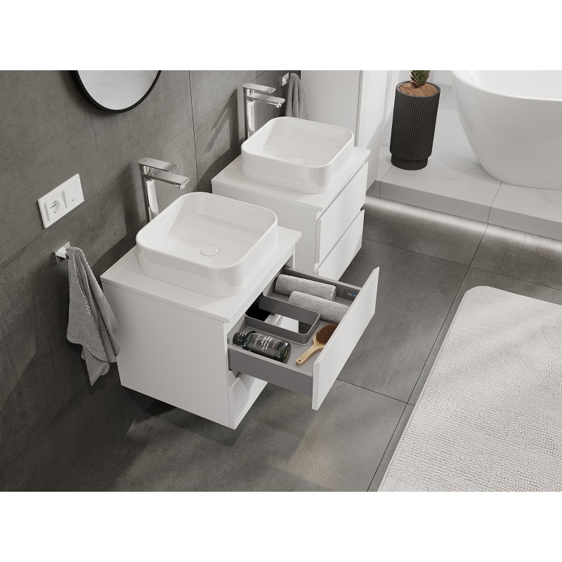 Mexen Orio meuble de salle de bains sous-lavabo 50 cm, 2 tiroirs, blanc mat - 91A10-05047-2-BFF01
