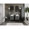 Mexen Orio meuble de salle de bain sous-lavabo 50 cm, 2 tiroirs, graphite mat - 91A10-05047-2-BFF66