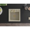 Mexen Vito évier en granit 1 bac avec robinet de cuisine Telma, beige - 6503-69-670200-50