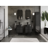 Mexen Orio meuble de salle de bain sous vasque 50 cm, 2 tiroirs, noir brillant - 91A10-05047-2-BFF70
