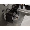 Mexen Orio meuble de salle de bain sous vasque 50 cm, 2 tiroirs, noir brillant - 91A10-05047-2-BFF70