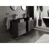 Mexen Orio meuble de salle de bain sous lavabo 50 cm, 2 tiroirs, noir mat - 91A10-05047-2-BFF71