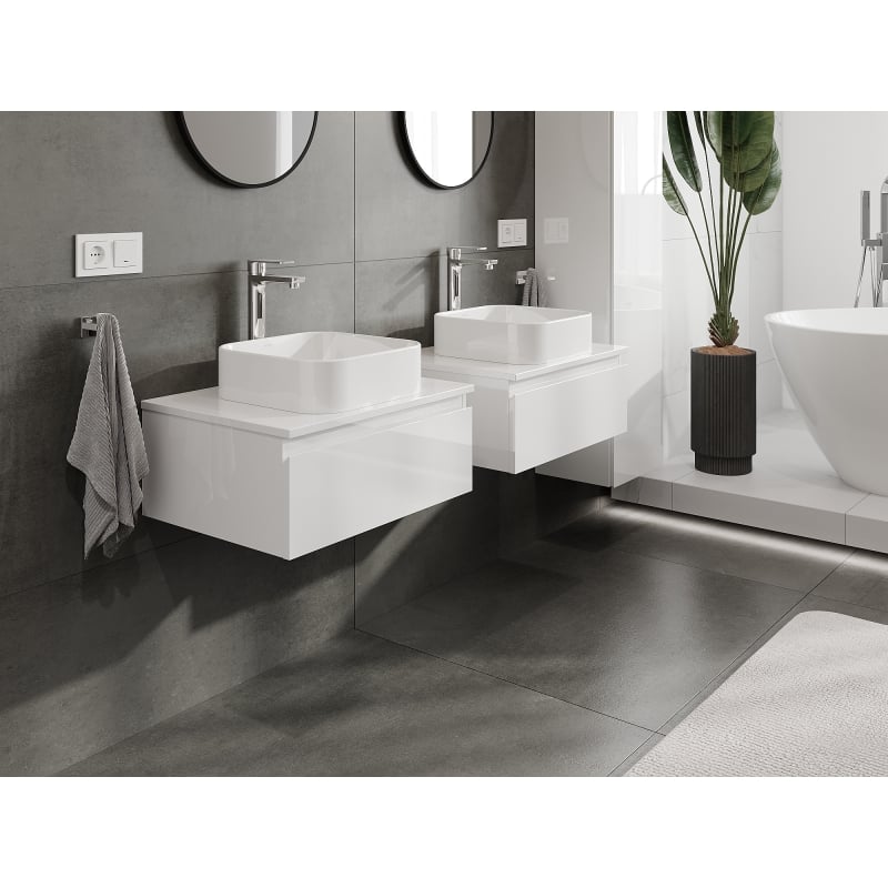 Mexen Orio meuble de salle de bain sous lavabo 60 cm, 1 tiroir, blanc brillant - 91A10-06023-1-BF00