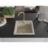 Mexen Vito évier en granit 1 bac avec robinet de cuisine Telma, beige - 6503-69-670200-50