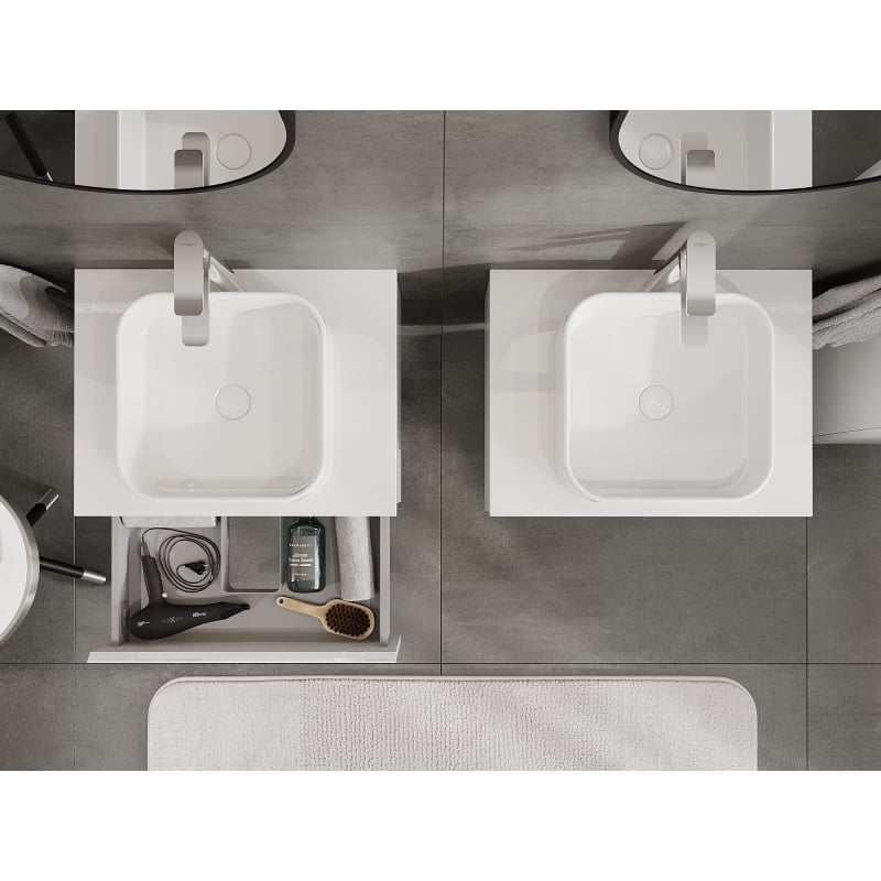 Mexen Orio meuble de salle de bain sous lavabo 60 cm, 1 tiroir, blanc brillant - 91A10-06023-1-BF00