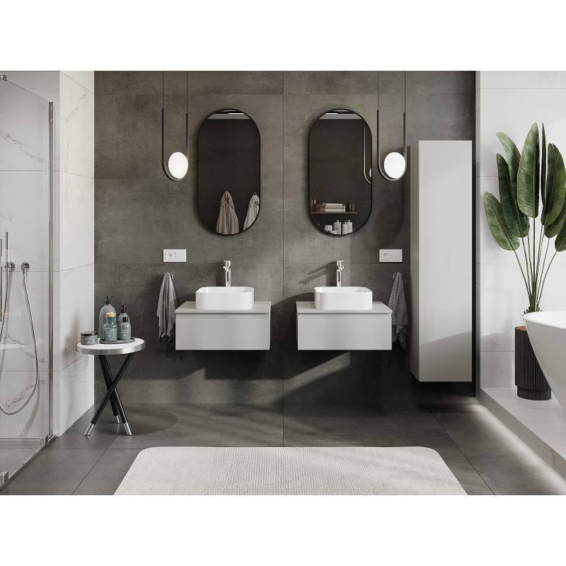 Mexen Orio meuble de salle de bain sous-lavabo 60 cm, 1 tiroir, gris mat - 91A10-06023-1-BF62