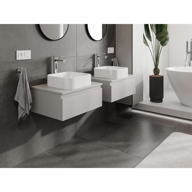 Mexen Orio meuble de salle de bain sous-lavabo 60 cm, 1 tiroir, gris mat - 91A10-06023-1-BF62