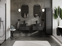 Mexen Orio armoire de salle de bains sous le lavabo 60 cm, 1 tiroir, noir mat - 91A10-06023-1-BF71
