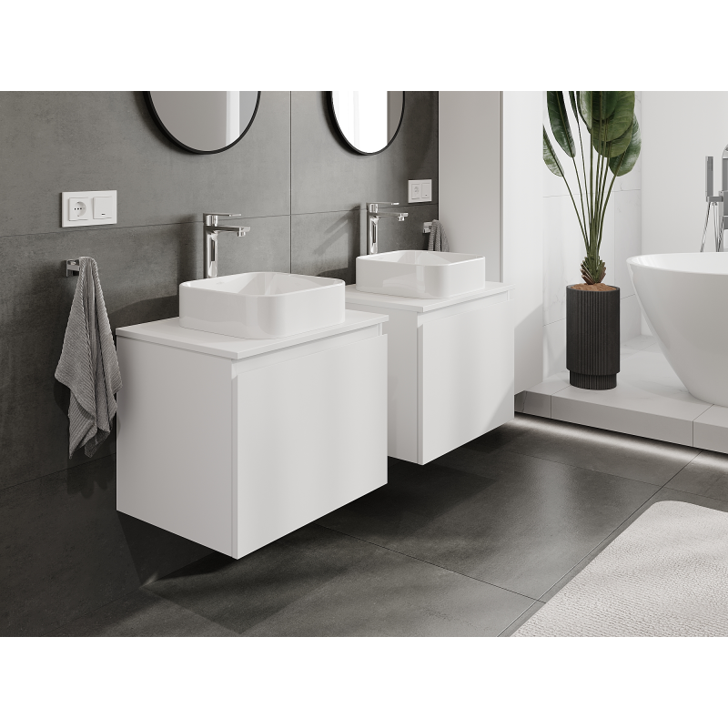 Mexen Orio meuble de salle de bain sous lavabo 60 cm, 1 tiroir, blanc mat - 91A10-06047-1-BF01