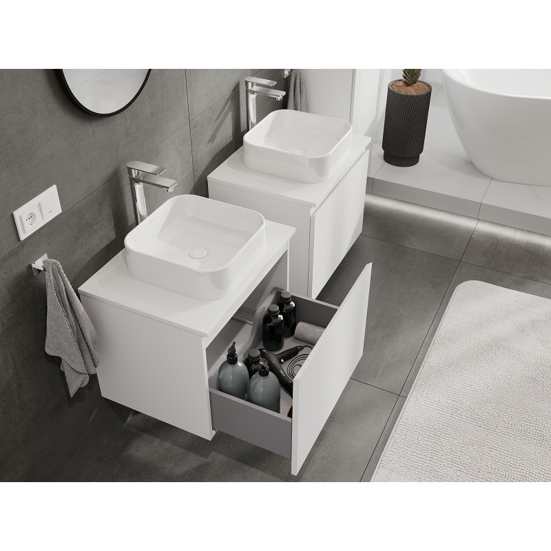 Mexen Orio meuble de salle de bain sous lavabo 60 cm, 1 tiroir, blanc mat - 91A10-06047-1-BF01