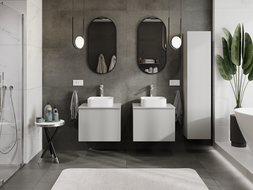 Mexen Orio meuble de salle de bains sous lavabo 60 cm, 1 tiroir, gris mat - 91A10-06047-1-BF62