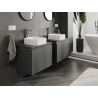 Mexen Orio meuble de salle de bains sous lavabo 60 cm, 1 tiroir, graphite mat - 91A10-06047-1-BF66