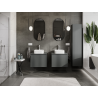 Mexen Orio meuble de salle de bains sous lavabo 60 cm, 1 tiroir, graphite mat - 91A10-06047-1-BF66