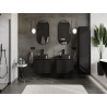 Mexen Orio meuble de salle de bain sous lavabo 60 cm, 1 tiroir, noir brillant - 91A10-06047-1-BF70