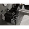 Mexen Orio meuble de salle de bain sous lavabo 60 cm, 1 tiroir, noir brillant - 91A10-06047-1-BF70