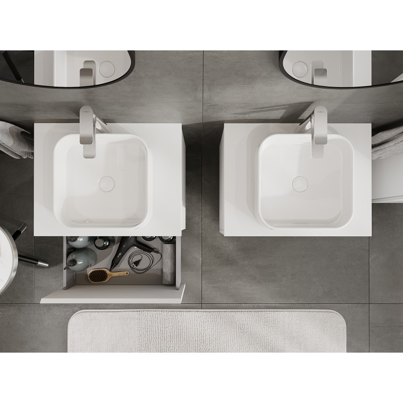 Mexen Orio meuble de salle de bain sous lavabo 60 cm, 1 tiroir, blanc mat - 91A10-06047-1-BF01