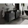 Mexen Orio meuble de salle de bain sous-vasque 60 cm, 2 tiroirs, noir mat - 91A10-06047-2-BFF71