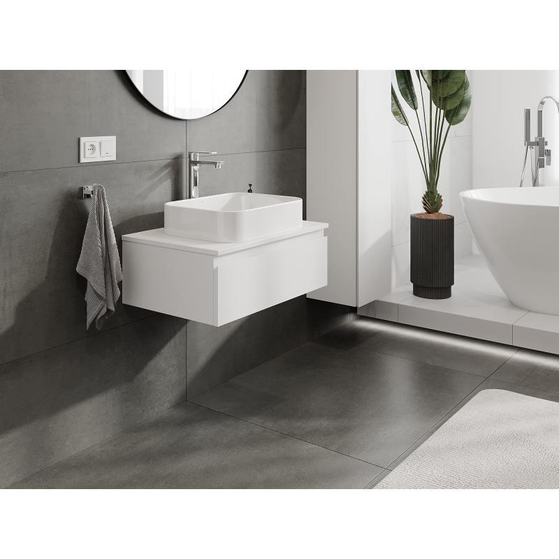 Mexen Orio meuble de salle de bain sous lavabo 70 cm, 1 tiroir, blanc mat - 91A10-07023-1-BF01