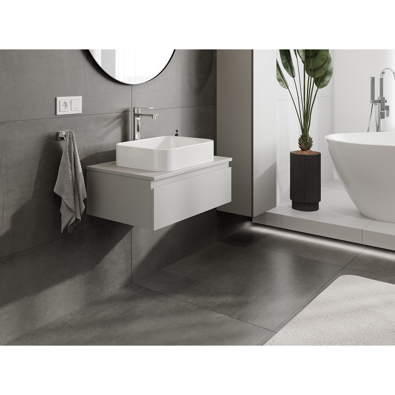 Mexen Orio armoire de salle de bain sous lavabo 70 cm, 1 tiroir, gris mat - 91A10-07023-1-BF62