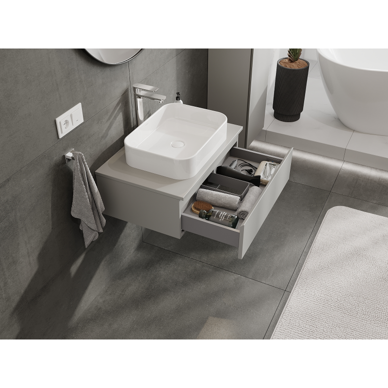 Mexen Orio armoire de salle de bain sous lavabo 70 cm, 1 tiroir, gris mat - 91A10-07023-1-BF62