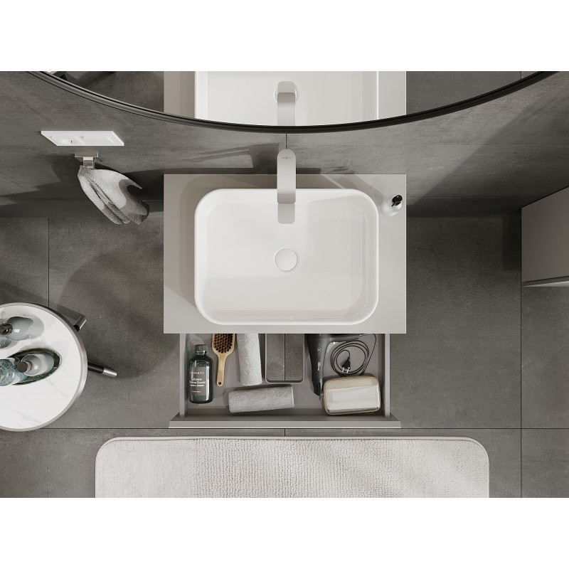 Mexen Orio armoire de salle de bain sous lavabo 70 cm, 1 tiroir, gris mat - 91A10-07023-1-BF62