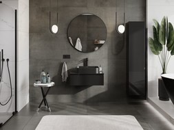 Mexen Orio meuble de salle de bains sous lavabo 70 cm, 1 tiroir, noir brillant - 91A10-07023-1-BF70
