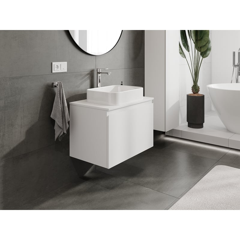 Mexen Orio meuble de salle de bain sous lavabo 70 cm, 1 tiroir, blanc mat - 91A10-07047-1-BF01