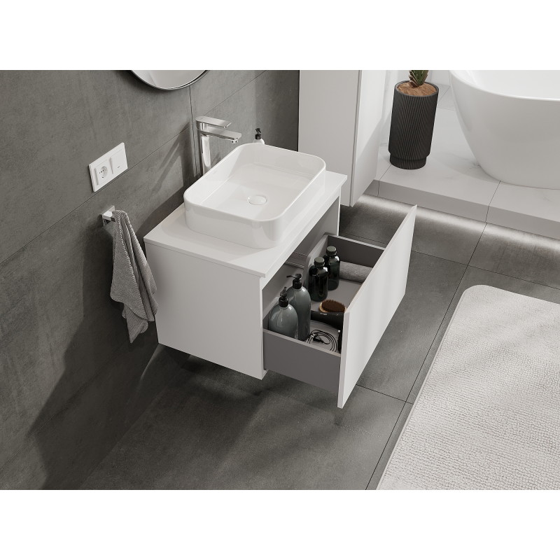 Mexen Orio meuble de salle de bain sous lavabo 70 cm, 1 tiroir, blanc mat - 91A10-07047-1-BF01