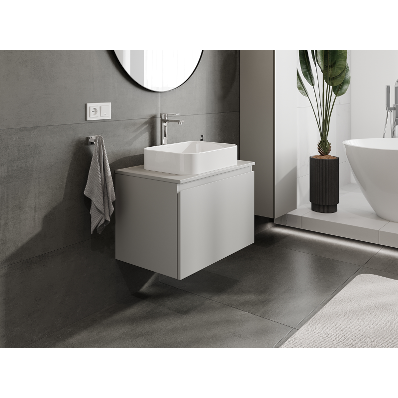 Mexen Orio armoire de salle de bain sous lavabo 70 cm, 1 tiroir, gris mat - 91A10-07047-1-BF62