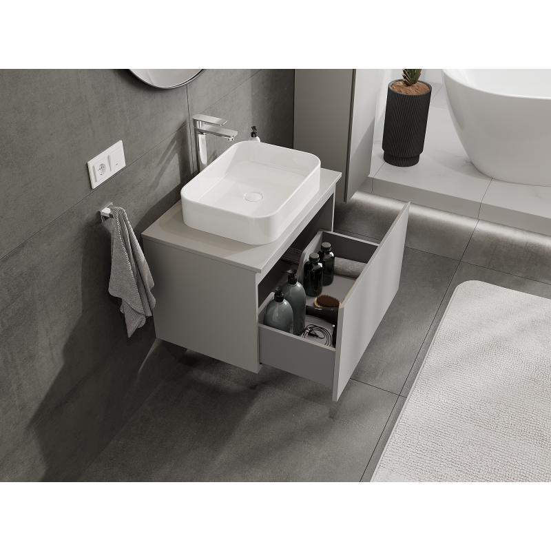 Mexen Orio armoire de salle de bain sous lavabo 70 cm, 1 tiroir, gris mat - 91A10-07047-1-BF62