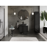 Mexen Orio meuble de salle de bain sous-lavabo 70 cm, 1 tiroir, noir brillant - 91A10-07047-1-BF70