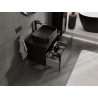 Mexen Orio meuble de salle de bain sous-lavabo 70 cm, 1 tiroir, noir brillant - 91A10-07047-1-BF70