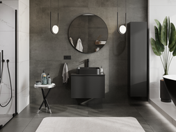 Mexen Orio meuble de salle de bain sous-lavabo 70 cm, 1 tiroir, noir mat - 91A10-07047-1-BF71