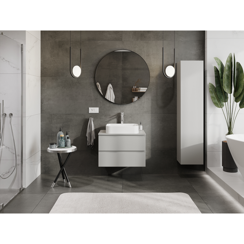 Mexen Orio armoire de salle de bain sous-lavabo 70 cm, 2 tiroirs, gris mat - 91A10-07047-2-BFF62